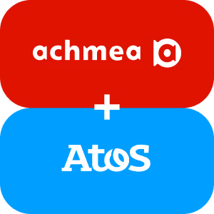Two logo's of Achmea and Atos