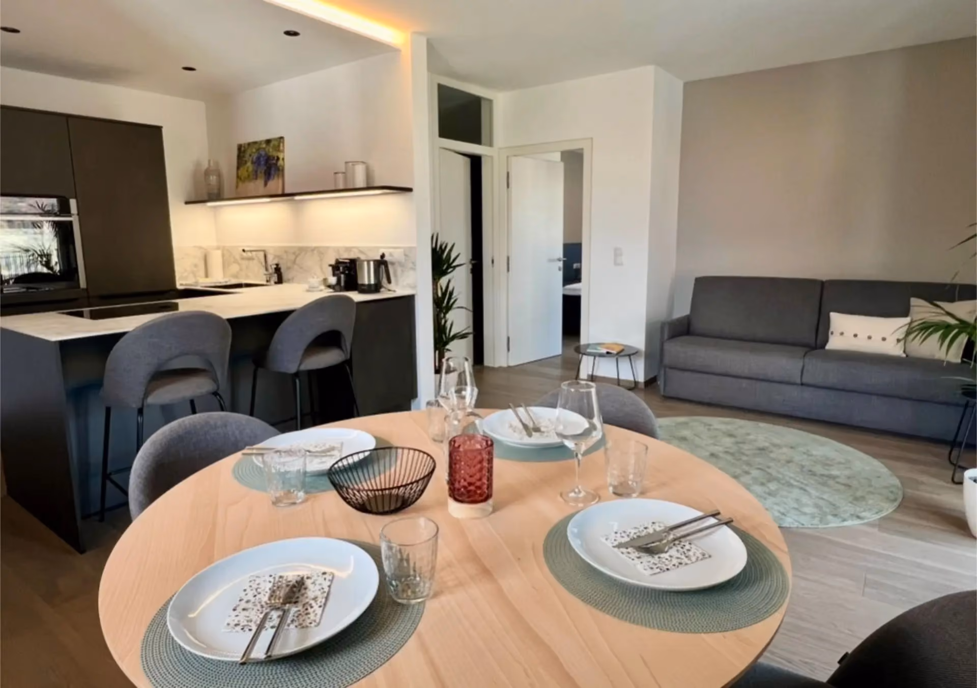 Wohnbereich Vinea Guesthouse Karneid – gemütliche Ferienwohnung Eggental Südtirol