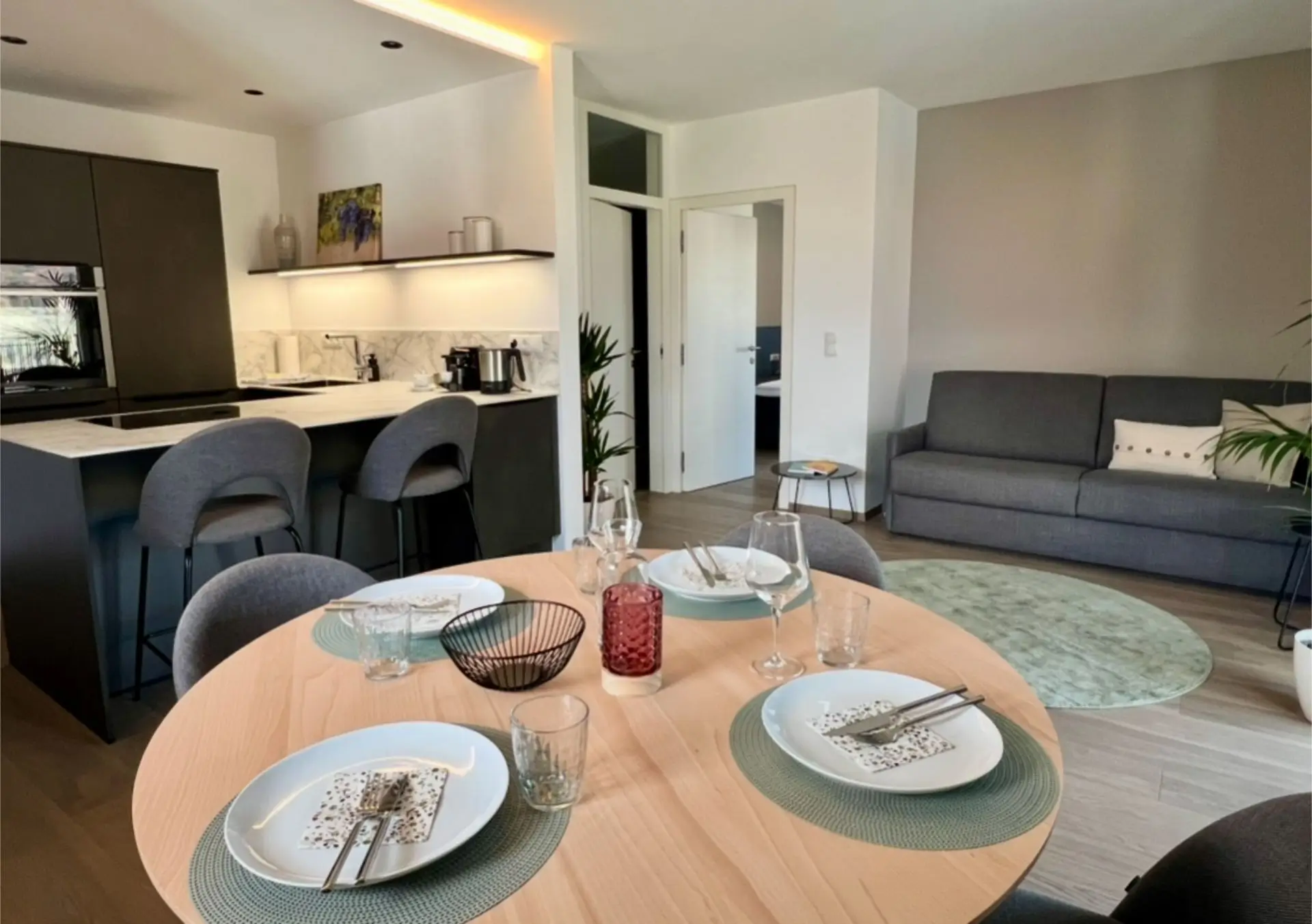 Wohnbereich Vinea Guesthouse Karneid – gemütliche Ferienwohnung Eggental Südtirol