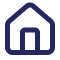 Stylized icon of a house with a curved roof.