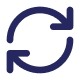 Icon with two circular arrows indicating refresh or repeat.