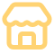 Stylized icon of a building with a peaked roof.