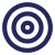 Concentric circles icon representing a target or bullseye.