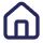 Outline of a house shape, symbolizing home or a primary location.