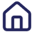 Outline of a house shape, symbolizing home or a primary location.