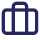 Icon of a briefcase with a handle and clasps.