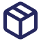 Icon of a cube with lines indicating its faces and a checkmark.