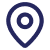 Icon of a location pin with a circle inside.