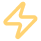 Vector graphic of a lightning bolt.