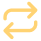 Vector graphic of two interlocking arrows, indicating exchange.