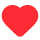 Solid graphic of a heart shape, representing affection or approval.