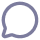 Vector graphic of a speech bubble, indicating communication or comments.