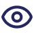 Icon depicting an eye, symbolizing view or visibility.