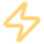 Vector graphic of a lightning bolt, symbolizing energy or speed.