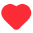 Vector graphic depicting a heart shape.