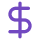 Vector graphic of two dollar sign icons stacked vertically.