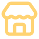 House outline icon, representing a building or home.