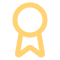 Award or medal graphic, symbolizing achievement or recognition.