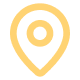 Location pin icon with a central circle, indicating a place.