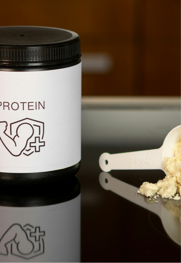 Product image of a supplement container with scoop.