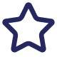 Star outline icon, representing a rating, favorite, or achievement.