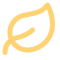 Leaf outline icon, symbolizing nature, growth, or organic products.