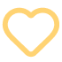 Heart outline icon, symbolizing love, likes, or favorites.
