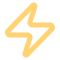 Lightning bolt graphic, symbolizing energy, power, or speed.