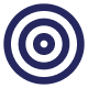 Concentric circles graphic, representing a target or bullseye.