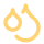 Droplet graphic, representing liquid, water, or a pour.