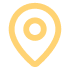 A location pin icon with a circle inside the larger shape.