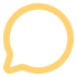 Outline of a speech bubble with a circular tail.