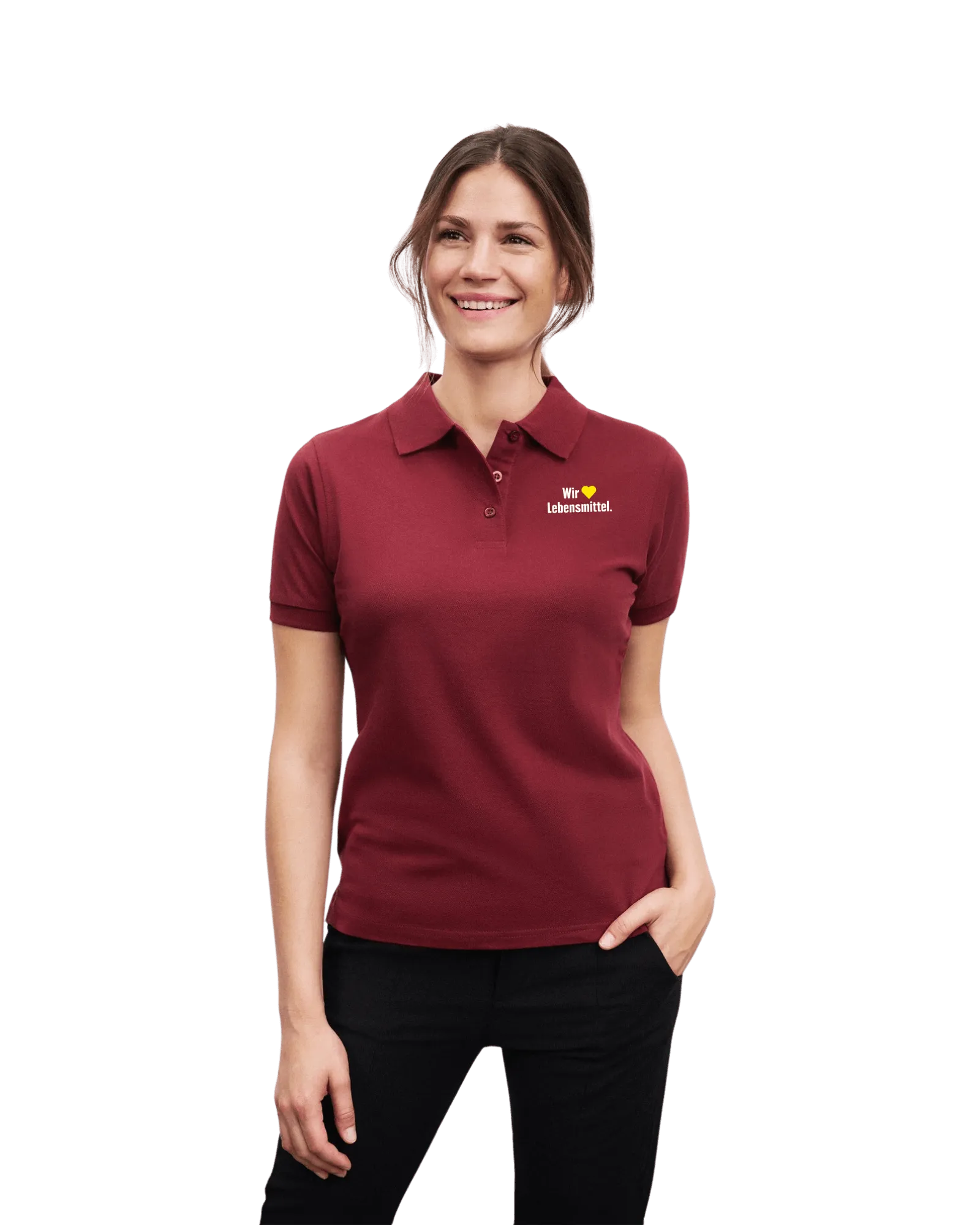 Edeka Poloshirt Damen Bordeaux Bild