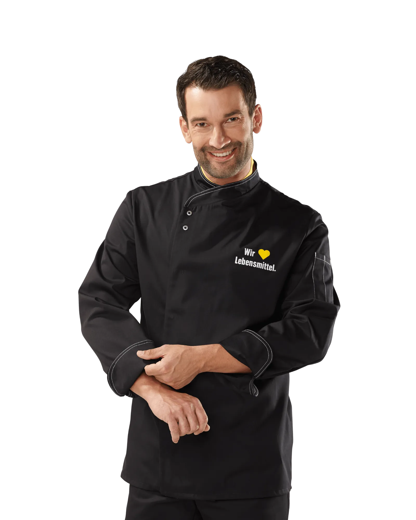 Edeka Kochjacke schwarz Bild
