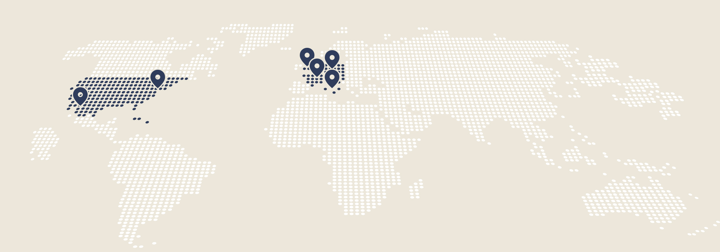 Map emplacement H&T : France, USA, UK, Allemagne, Italie