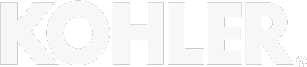 Kohler brand logo text in bold white letters on a black background.