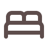 Icône pour le service Hôtel, représentant un lit