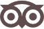 Icône de la plateforme Tripadvisor représentant un hibou stylisé.