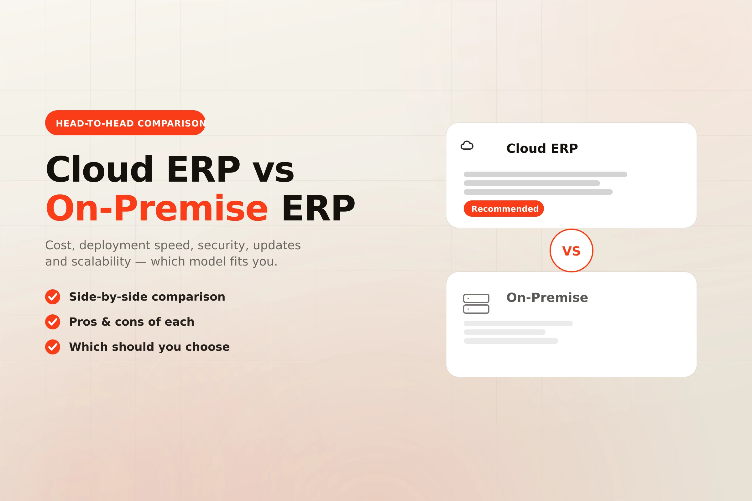Cloud ERP vs on-premise ERP comparison 2026 — DNA ERP