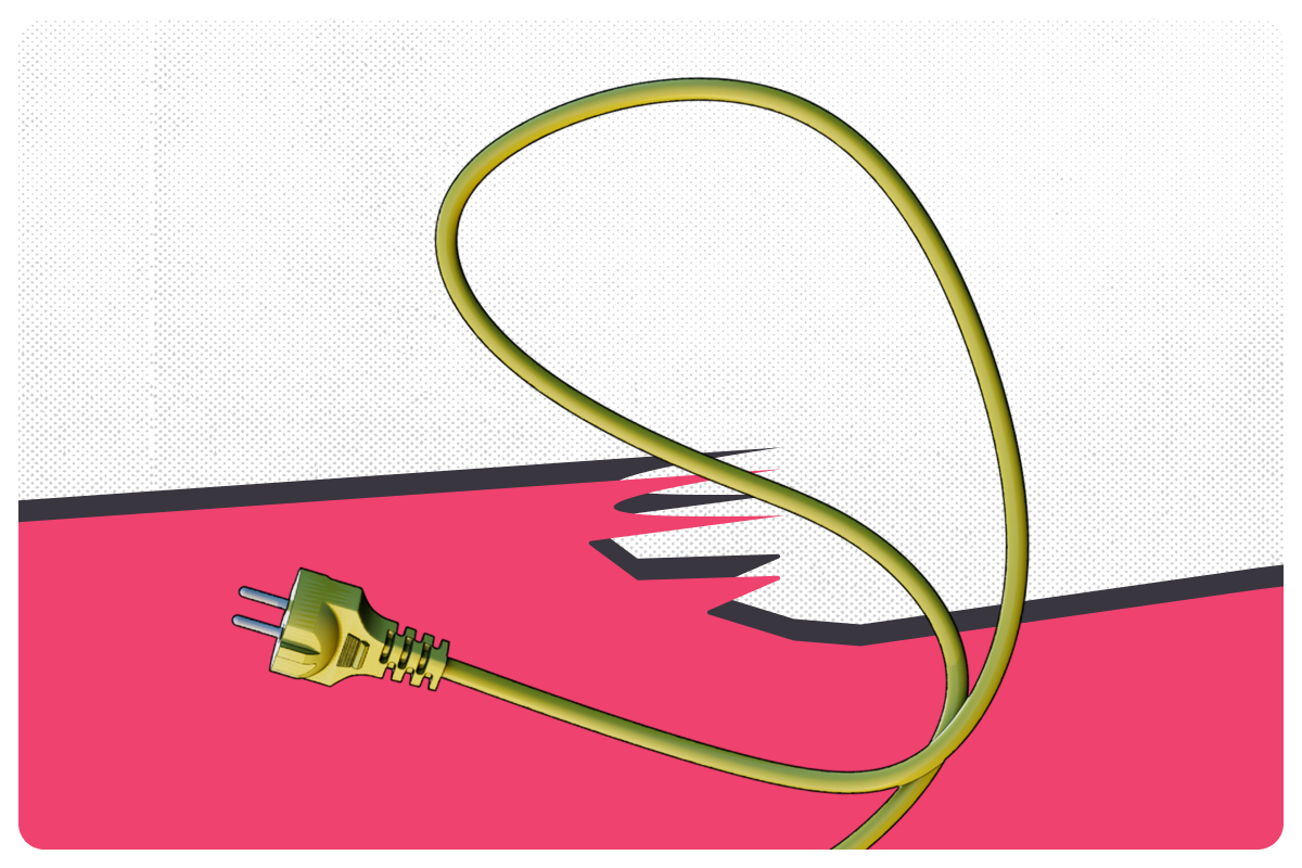 Câble emmêlé problème recharge téléphone