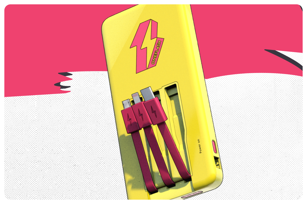 Illustration batterie OneFlash câbles intégrés