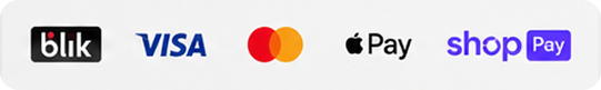 Accepted payments: BLIK, Visa, Mastercard, Apple Pay, Shop Pay