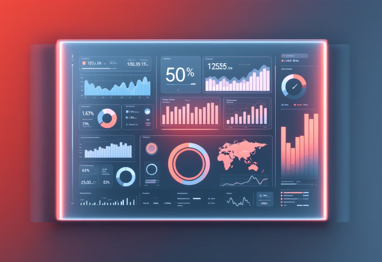 image of data visualization display (for an ai fintech company)