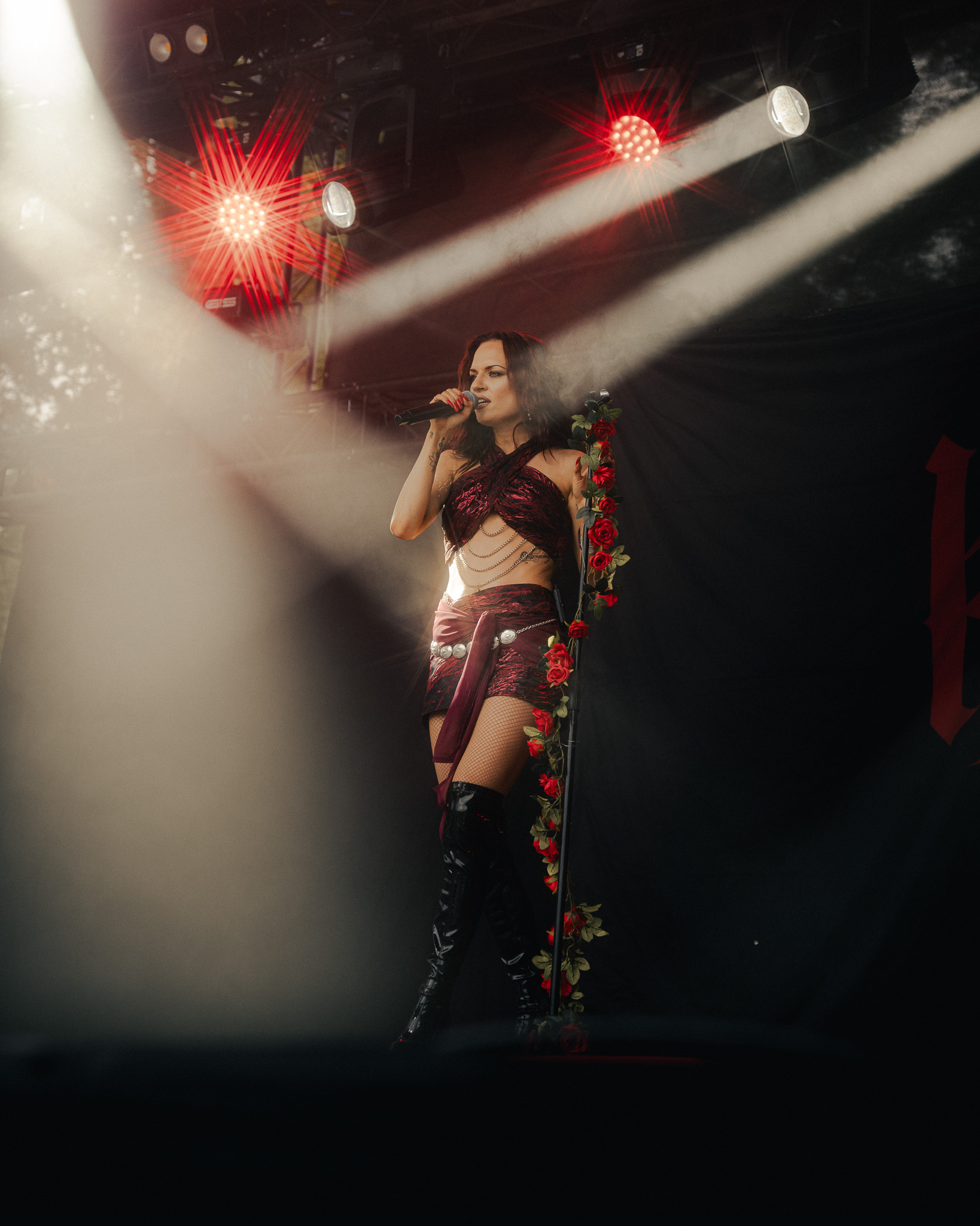 Picture of singer at a festival