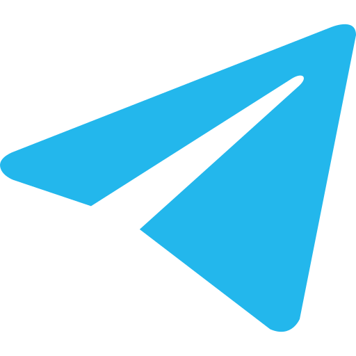 Blue paper plane icon symbolizing the Telegram messaging app.