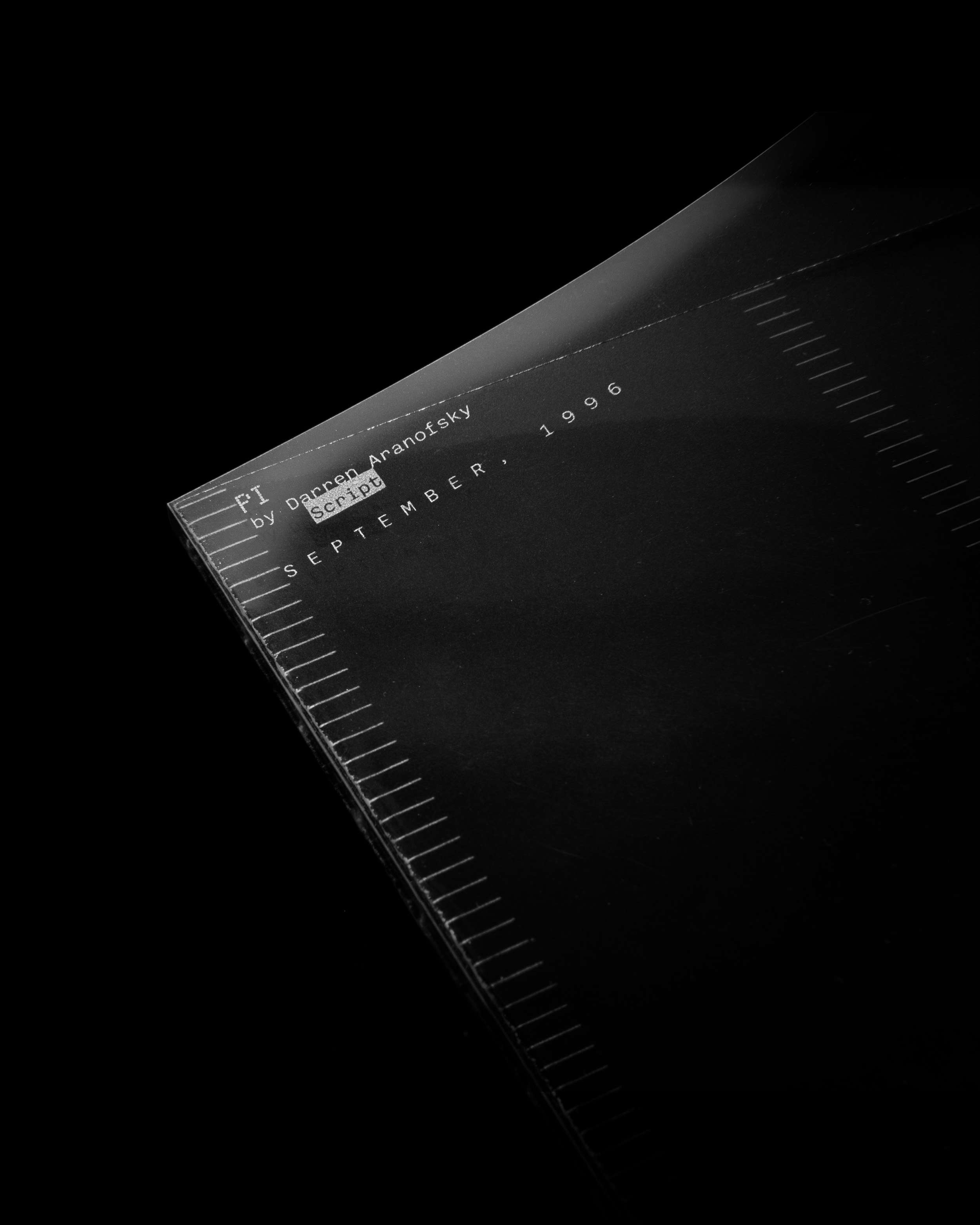 Close up of the PI book cover on black background
