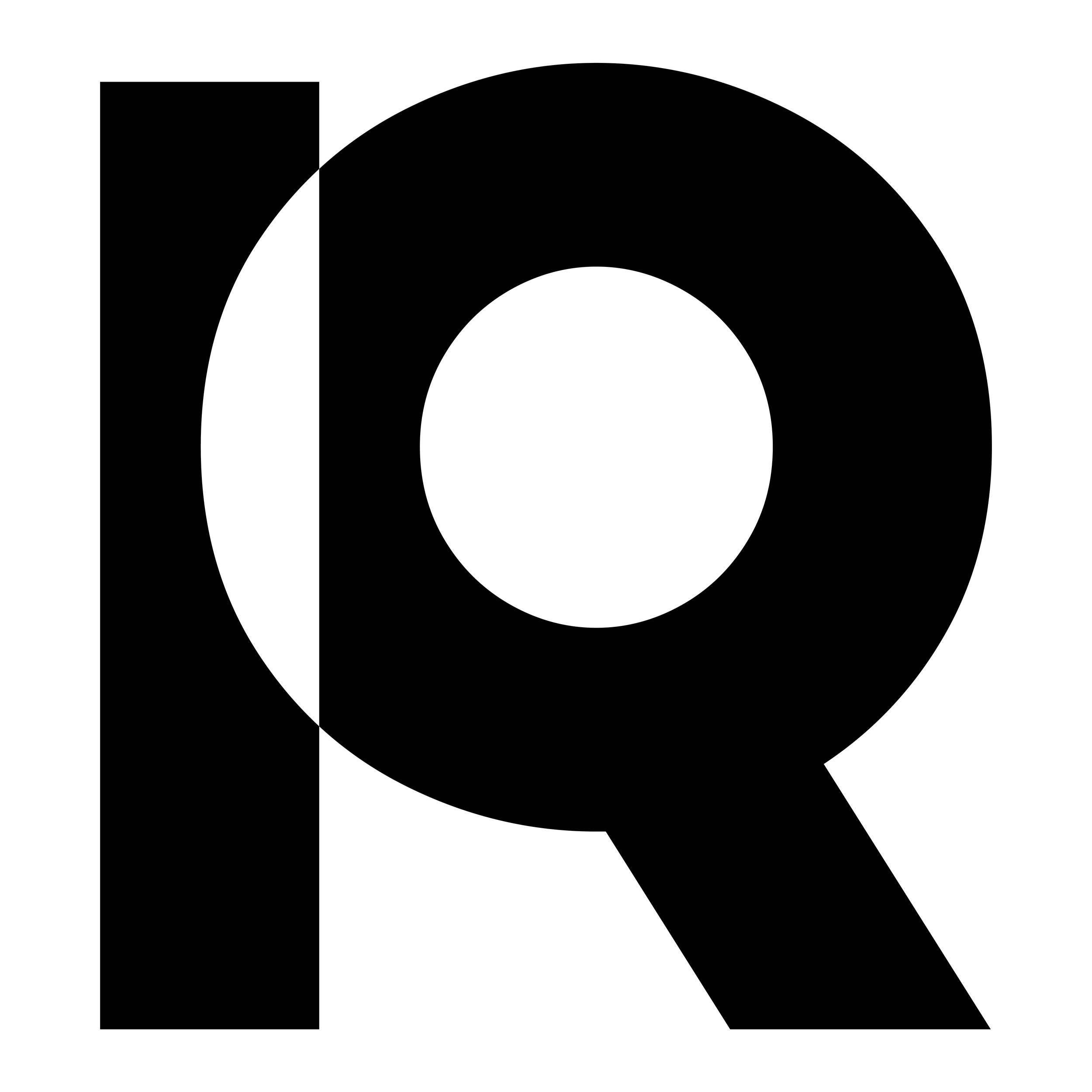 Big Black Letter "R" on white Background