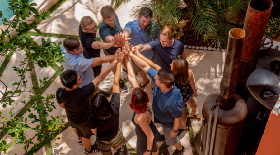 Zespół podczas spotkania.