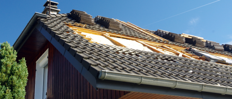 image of roof being repaired