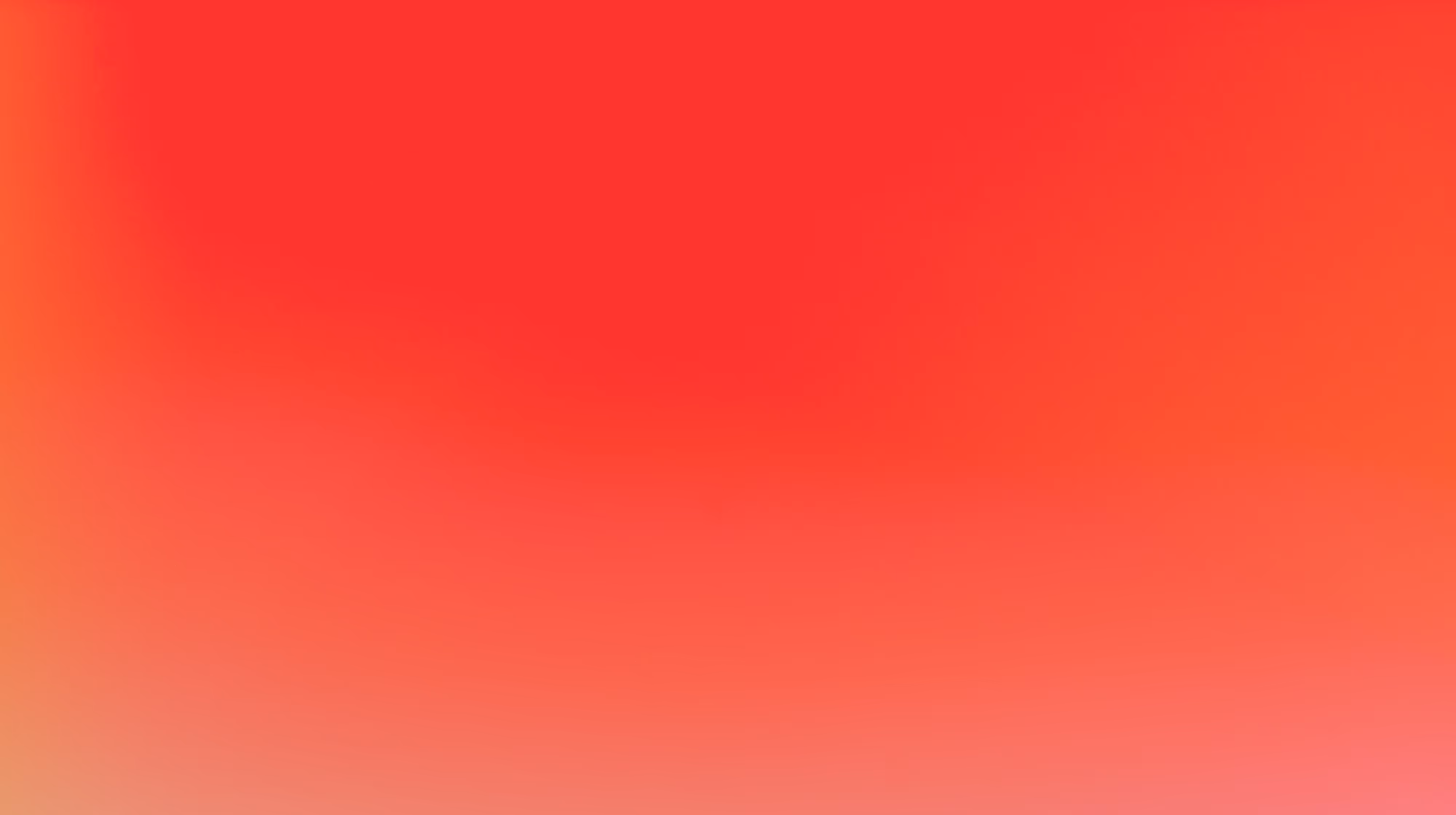 Smooth gradient background transitioning from red at the top to light peach and pink hues at the bottom.